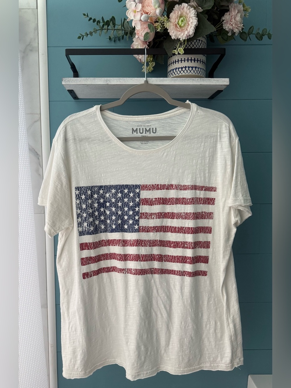 Show Me Your Mumu American Flag Graphic Tee - Size Small